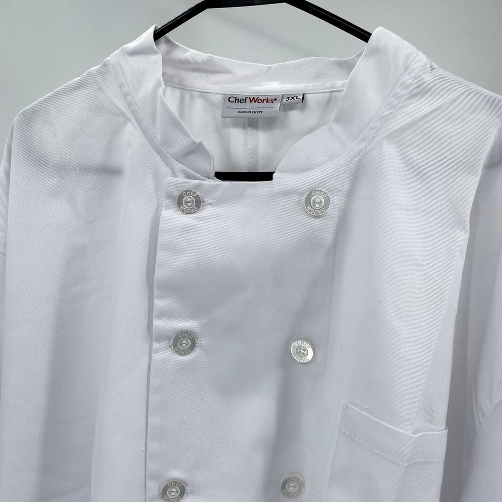 Chef Works Men's Sustainable Le Mans White Long Sleeve Chef's Coat Size 3X US